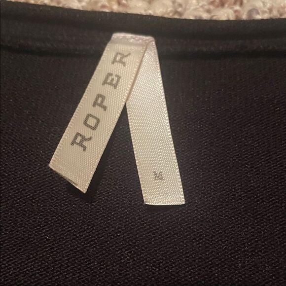 Roper Black Long Sleeve Tee with Red and Gray Accents - Picture 2 of 4